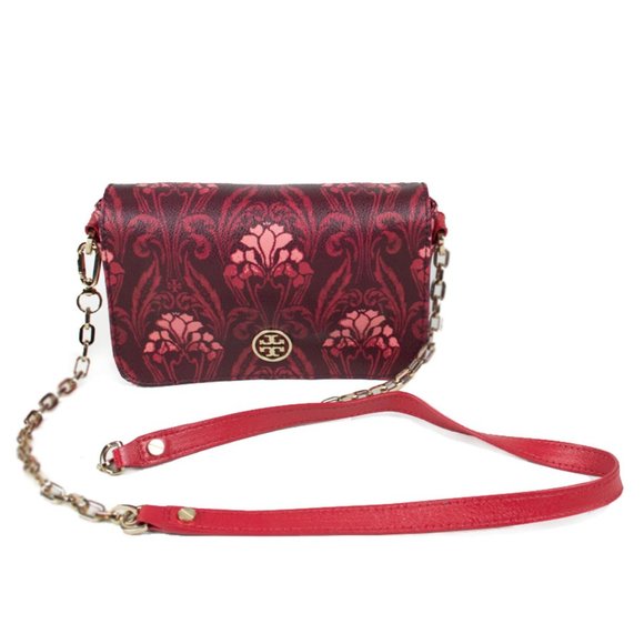 TORY BURCH Robinson Carmine Floral Printed Adjustable Chain Mini Crossbo… - Picture 5 of 12